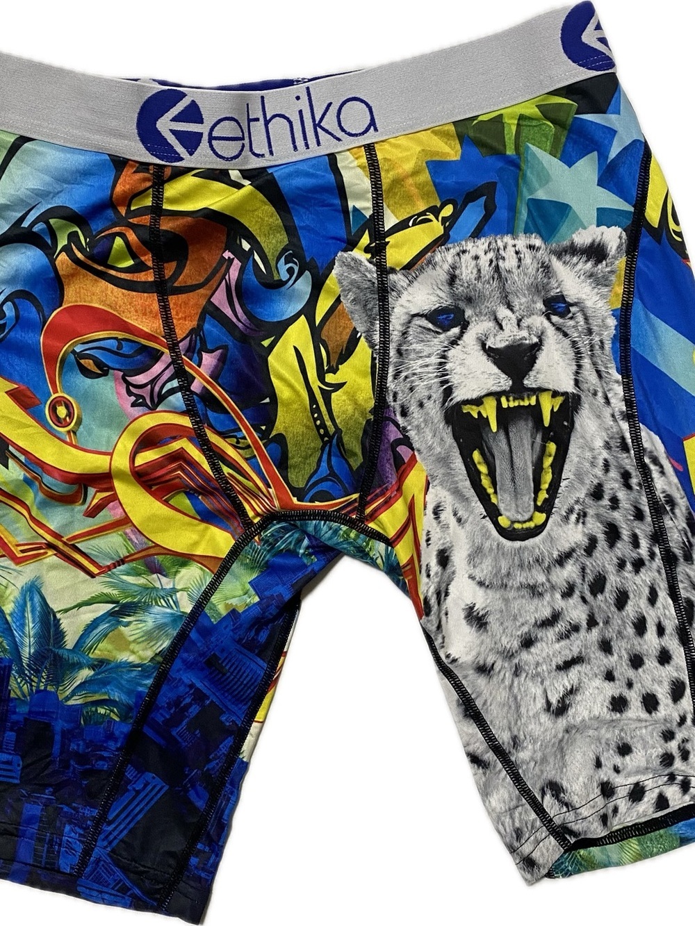 ethika Men's Swim Hybrids - Multicolor Blue Yellow Green Black